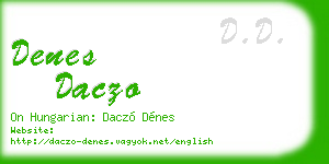 denes daczo business card